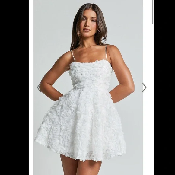 Dresses Alvia Mini Dress 3d Flower Full Skirt Dress